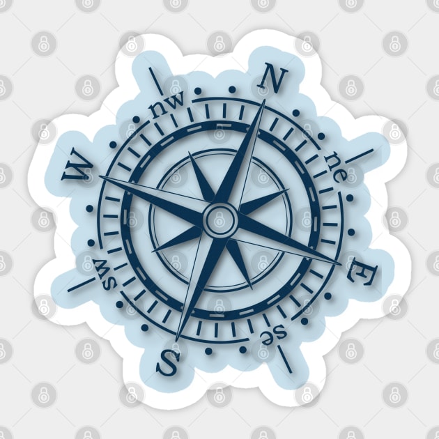 Compass Sticker by JoannaMichelle